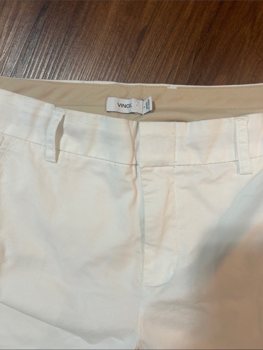 Vince Off-White Classic Tailored Trousers